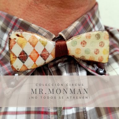 Lazo de pajarita con diseño de cuadros y colores variados. Colección de Mr. Monman.